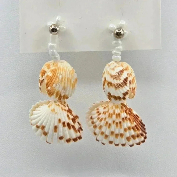 Shell Drop Dangle Stud Earrings Fashion Jewelry E45 - Picture 1 of 2